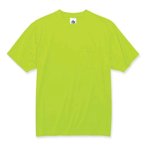 Glowear 8089 Non-certified Hi-vis T-shirt, Polyester, 4x-large, Lime, Ships In 1-3 Business Days