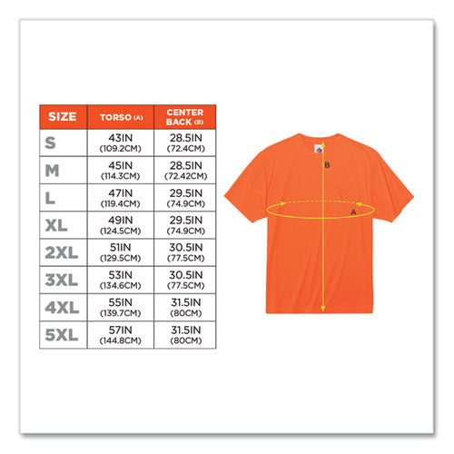 Glowear 8089 Non-certified Hi-vis T-shirt, Polyester, X-large, Orange, Ships In 1-3 Business Days