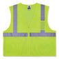 Glowear 8256z Class 2 Self-extinguishing Zipper Vest, Polyester, Small/medium, Lime, Ships In 1-3 Business Days