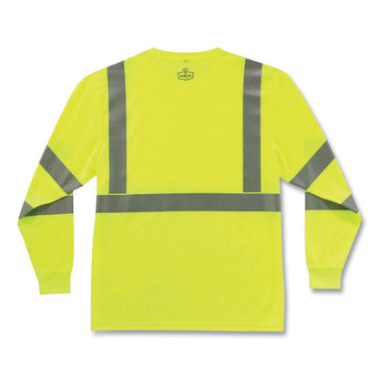 Glowear 8391 Class 3 Hi-vis Long Sleeve Shirt, Polyester, Lime, Small, Ships In 1-3 Business Days