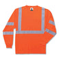 Glowear 8391 Class 3 Hi-vis Long Sleeve Shirt, Polyester, Orange, 2x-large, Ships In 1-3 Business Days