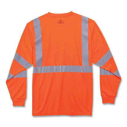 Glowear 8391 Class 3 Hi-vis Long Sleeve Shirt, Polyester, Orange, 3x-large, Ships In 1-3 Business Days