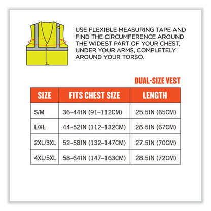 Glowear 8263frhl Class 2 Fr Safety Economy Hook And Loop Vest, Modacrylic Mesh/cotton, L/xl Lime, Ships In 1-3 Business Days