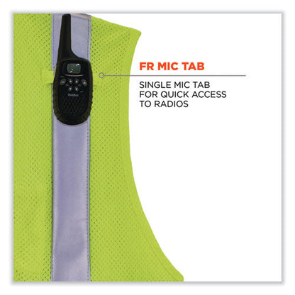 Glowear 8263frhl Class 2 Fr Safety Economy Hook/loop Vest, Modacrylic Mesh/cotton, 2xla/3xl, Lime, Ships In 1-3 Business Days