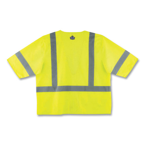 Glowear 8320z Class 3 Standard Zipper Vest, Polyester, 2x-large/3x-large, Lime, Ships In 1-3 Business Days
