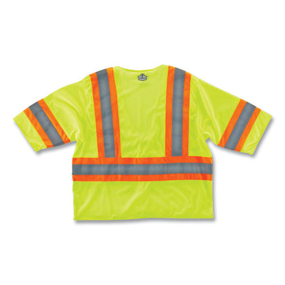 Glowear 8330z Class 3 Two-tone Zipper Vest, Polyester, Small/medium, Lime, Ships In 1-3 Business Days