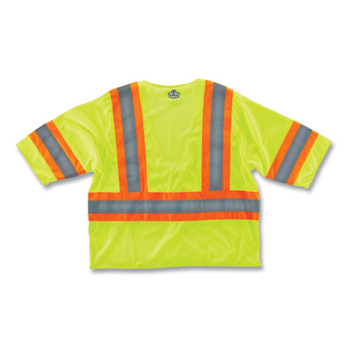 Glowear 8330z Class 3 Two-tone Zipper Vest, Polyester, 2x-large/3x-large, Lime, Ships In 1-3 Business Days