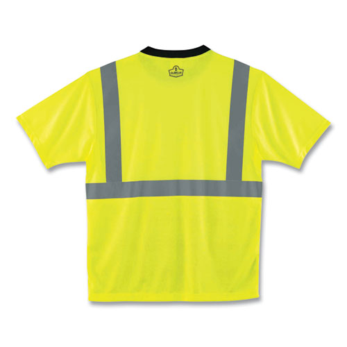 Glowear 8289bk Class 2 Hi-vis T-shirt With Black Bottom, Small, Lime, Ships In 1-3 Business Days