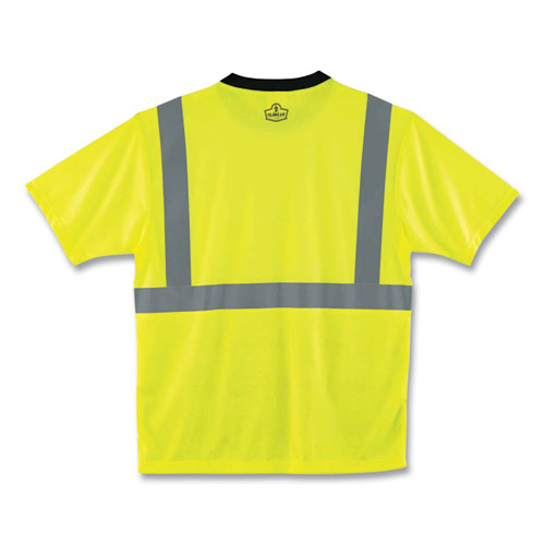 Glowear 8289bk Class 2 Hi-vis T-shirt With Black Bottom, 3x-large, Lime, Ships In 1-3 Business Days