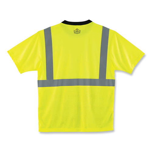 Glowear 8289bk Class 2 Hi-vis T-shirt With Black Bottom, 4x-large, Lime, Ships In 1-3 Business Days