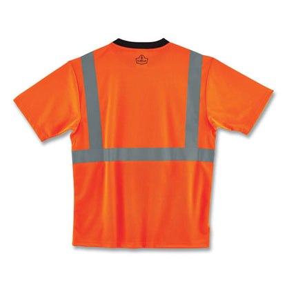 Glowear 8289bk Class 2 Hi-vis T-shirt With Black Bottom, Medium, Orange, Ships In 1-3 Business Days