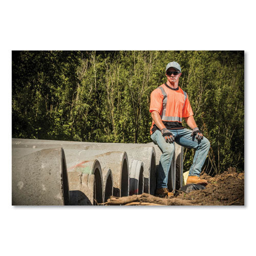 Glowear 8289bk Class 2 Hi-vis T-shirt With Black Bottom, Large, Orange, Ships In 1-3 Business Days