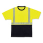 Glowear 8280bk Class 2 Performance T-shirt With Black Bottom, Polyester, 3x-large, Lime, Ships In 1-3 Business Days