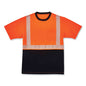 Glowear 8280bk Class 2 Performance T-shirt With Black Bottom, Polyester, Small, Orange, Ships In 1-3 Business Days