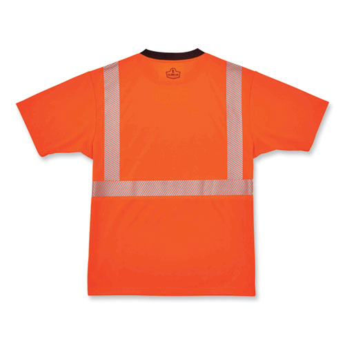Glowear 8280bk Class 2 Performance T-shirt With Black Bottom, Polyester, 2x-large, Orange, Ships In 1-3 Business Days