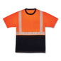 Glowear 8280bk Class 2 Performance T-shirt With Black Bottom, Polyester, 3x-large, Orange, Ships In 1-3 Business Days