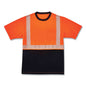 Glowear 8280bk Class 2 Performance T-shirt With Black Bottom, Polyester, 5x-large, Orange, Ships In 1-3 Business Days