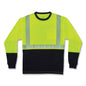 Glowear 8281bk Class 2 Long Sleeve Shirt With Black Bottom, Polyester, Medium, Lime, Ships In 1-3 Business Days