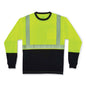 Glowear 8281bk Class 2 Long Sleeve Shirt With Black Bottom, Polyester, 3x-large, Lime, Ships In 1-3 Business Days