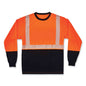 Glowear 8281bk Class 2 Long Sleeve Shirt With Black Bottom, Polyester, Medium, Orange, Ships In 1-3 Business Days