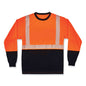 Glowear 8281bk Class 2 Long Sleeve Shirt With Black Bottom, Polyester, X-large, Orange, Ships In 1-3 Business Days