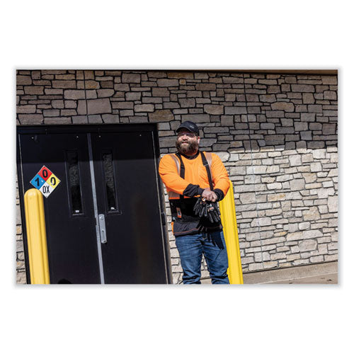 Glowear 8281bk Class 2 Long Sleeve Shirt With Black Bottom, Polyester, X-large, Orange, Ships In 1-3 Business Days