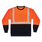 Glowear 8281bk Class 2 Long Sleeve Shirt With Black Bottom, Polyester, 2x-large, Orange, Ships In 1-3 Business Days