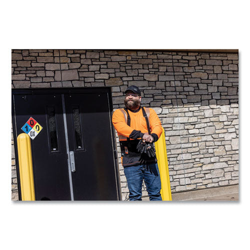 Glowear 8281bk Class 2 Long Sleeve Shirt With Black Bottom, Polyester, 2x-large, Orange, Ships In 1-3 Business Days