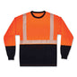 Glowear 8281bk Class 2 Long Sleeve Shirt With Black Bottom, Polyester, 3x-large, Orange, Ships In 1-3 Business Days