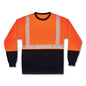 Glowear 8281bk Class 2 Long Sleeve Shirt With Black Bottom, Polyester, 5x-large, Orange, Ships In 1-3 Business Days
