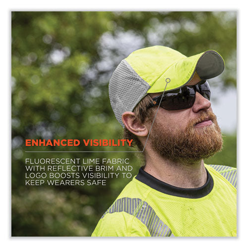 Glowear 8931 Reflective Stretch-fit Hat, Cotton/polyester, Large/x-large, Hi-vis Lime, Ships In 1-3 Business Days
