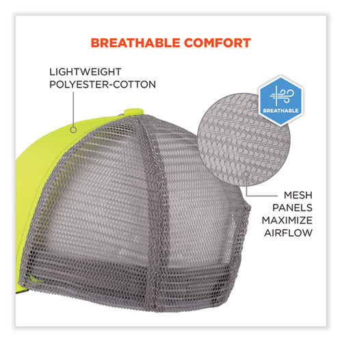 Glowear 8933 Reflective Snapback Hat, Cotton/polyester, Ergodyne Logo, One Size, Hi-vis Lime, Ships In 1-3 Business Days