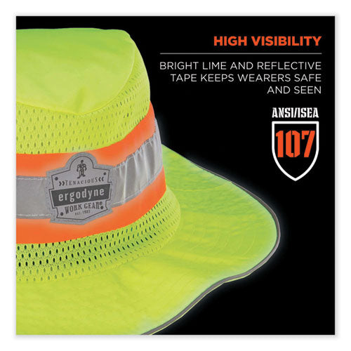 Glowear 8935 Hi-vis Ranger Sun Hat, Polyester, Large/x-large, Lime, Ships In 1-3 Business Days
