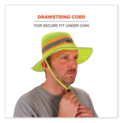 Glowear 8935 Hi-vis Ranger Sun Hat, Polyester, Large/x-large, Lime, Ships In 1-3 Business Days