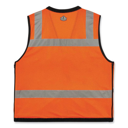 Glowear 8253hdz Class 2 Heavy-duty Mesh Surveyors Vest, Polyester, Small/medium, Orange, Ships In 1-3 Business Days