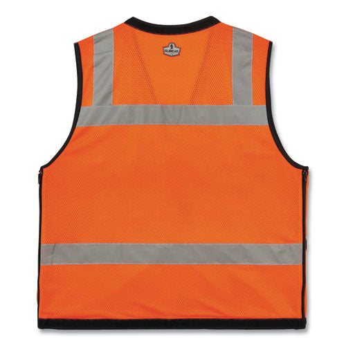 Glowear 8253hdz Class 2 Heavy-duty Mesh Surveyors Vest, Polyester, Large/x-large, Orange, Ships In 1-3 Business Days