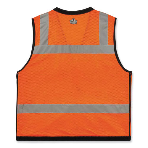 Glowear 8253hdz Class 2 Heavy-duty Mesh Surveyors Vest, Polyester, 4x-large/5x-large, Orange, Ships In 1-3 Business Days