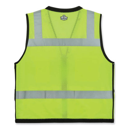 Glowear 8253hdz Class 2 Heavy-duty Mesh Surveyors Vest, Polyester, Small/medium, Lime, Ships In 1-3 Business Days