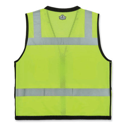 Glowear 8253hdz Class 2 Heavy-duty Mesh Surveyors Vest, Polyester, 2x-large/3x-large, Lime, Ships In 1-3 Business Days