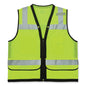 Glowear 8253hdz Class 2 Heavy-duty Mesh Surveyors Vest, Polyester, 4x-large/5x-large, Lime, Ships In 1-3 Business Days