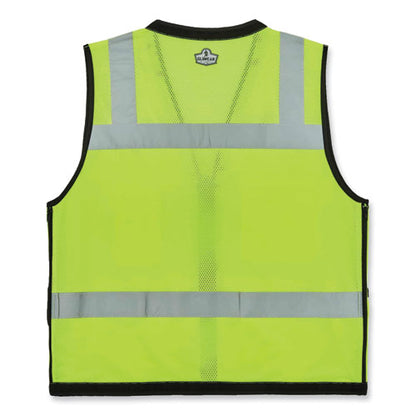 Glowear 8253hdz Class 2 Heavy-duty Mesh Surveyors Vest, Polyester, 4x-large/5x-large, Lime, Ships In 1-3 Business Days