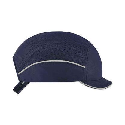 Skullerz 8955 Lightweight Bump Cap Hat, Micro Brim, Navy, Ships In 1-3 Business Days