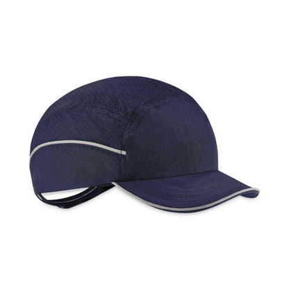 Skullerz 8955 Lightweight Bump Cap Hat, Short Brim, Navy, Ships In 1-3 Business Days