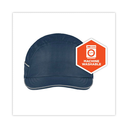 Skullerz 8955 Lightweight Bump Cap Hat, Short Brim, Navy, Ships In 1-3 Business Days