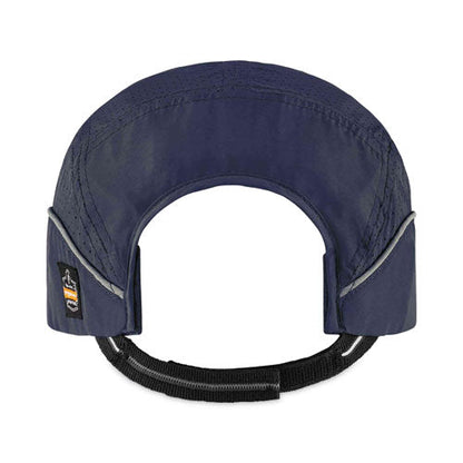 Skullerz 8965 Lightweight Bump Cap Hat With Led Lighting, Short Brim, Navy, Ships In 1-3 Business Days