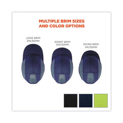 Skullerz 8950 Bump Cap Hat, Micro Brim, Navy, Ships In 1-3 Business Days