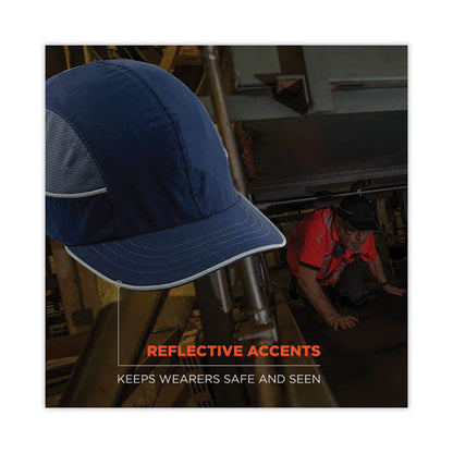 Skullerz 8950xl Xl Bump Cap Hat, Short Brim, Navy, Ships In 1-3 Business Days