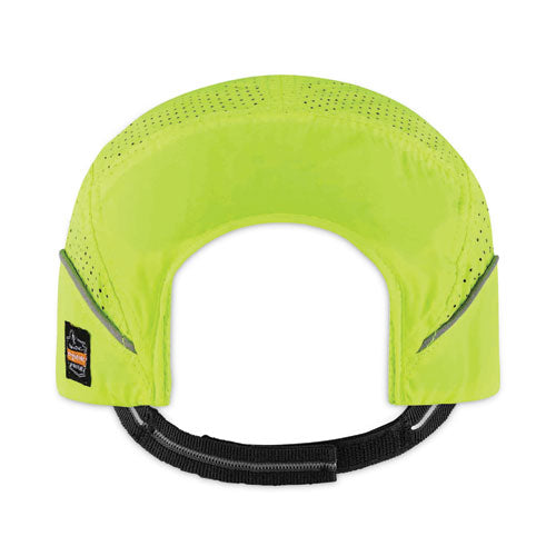 Skullerz 8955 Lightweight Bump Cap Hat, Short Brim Lime, Ships In 1-3 Business Days
