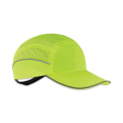 Skullerz 8955 Lightweight Bump Cap Hat, Long Brim, Lime, Ships In 1-3 Business Days
