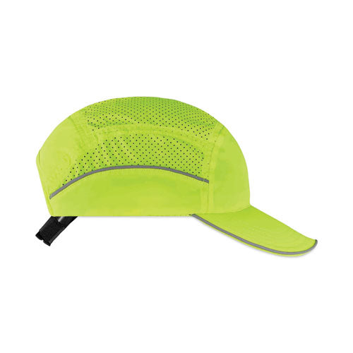 Skullerz 8955 Lightweight Bump Cap Hat, Long Brim, Lime, Ships In 1-3 Business Days